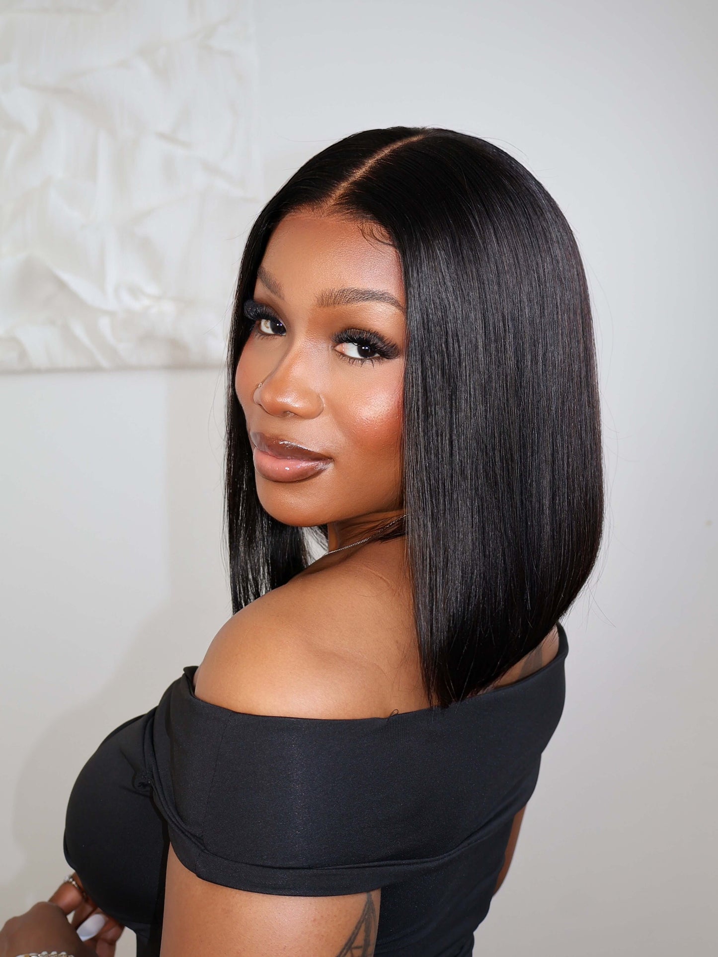 Coco Silky Straight Human Hair Bob 7x5 Pre-cut HD Lace Wig