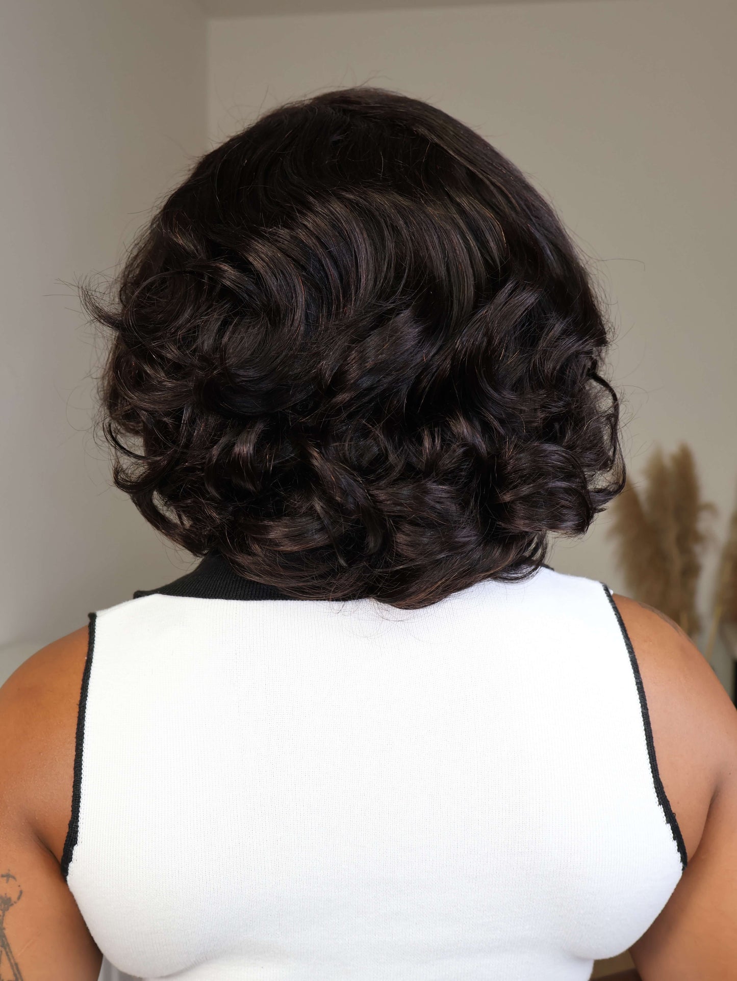 Scarlet 7x5 HD Lace Side-swept Layered Wave Bob Glueless Wig