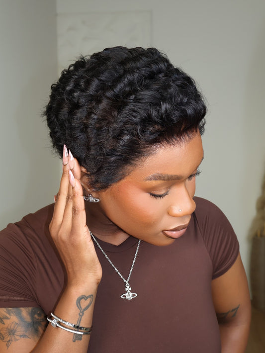 Toni Full Lace Sculpted Wave Pixie Cut Wig
