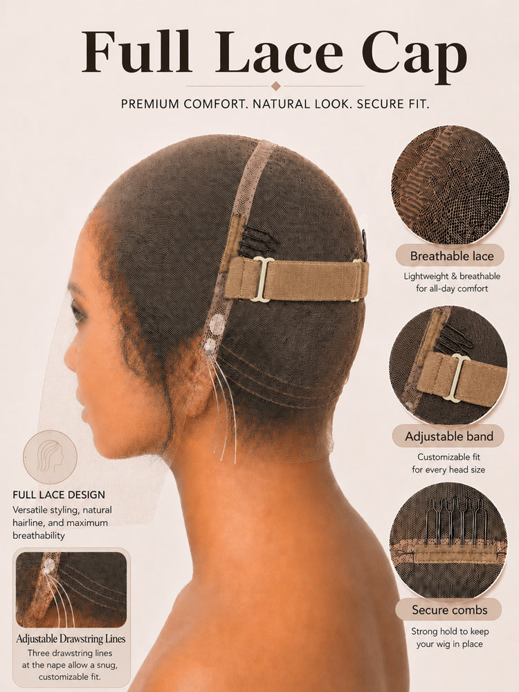 Brown Uche Full Lace Curly Pixie Cut Wig
