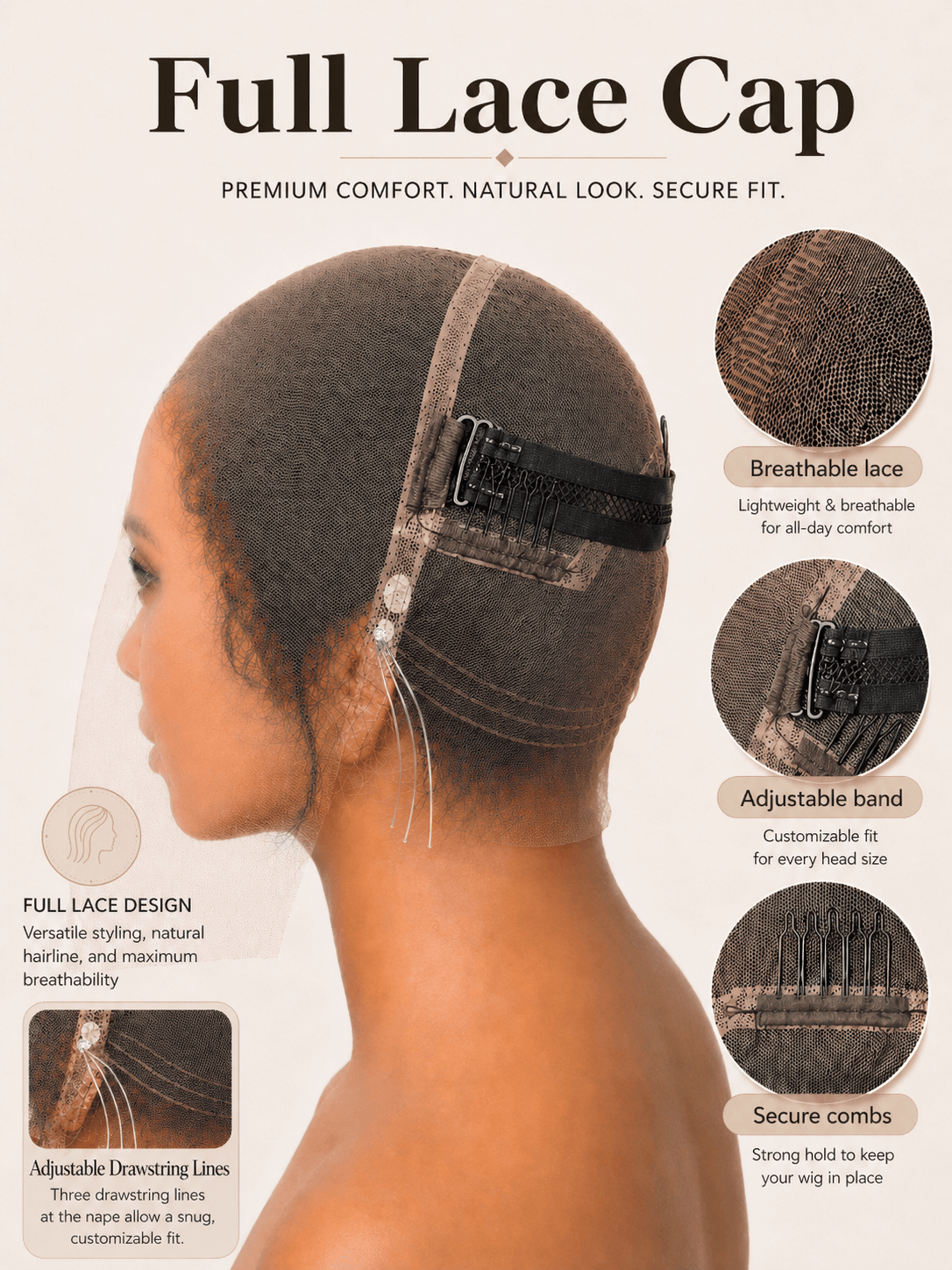 Doja Full Lace Laid Finger Wave Pixie Cut Human Hair Wig