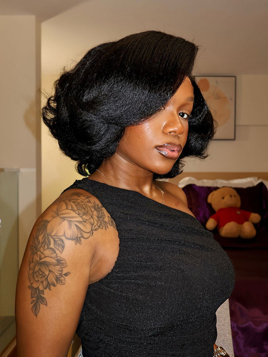 Nala 13x4 HD Kinky Texture Wave Bob Wig 250% Density