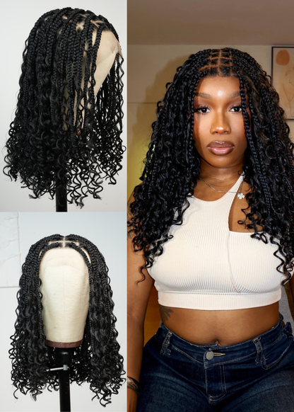ANORAHAIR Zara Full Lace Knotless Bohemian Braided Curls Invisi Drawstring Wig
