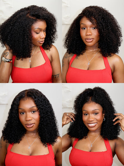 Don Glueless Luxurious Curls 7x5 HD Lace Closure With 4C Kinky Edges Pre-cut Wig