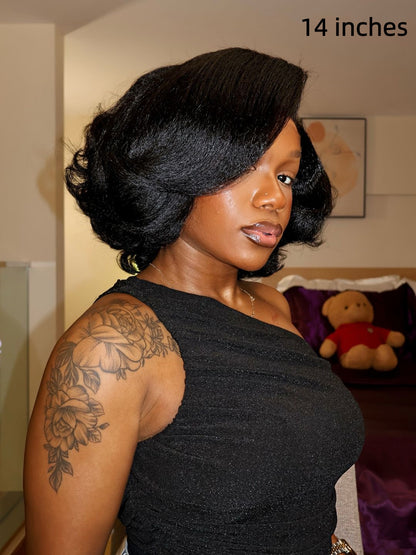 Nala 13x4 HD Kinky Texture Wave Bob Wig 250% Density