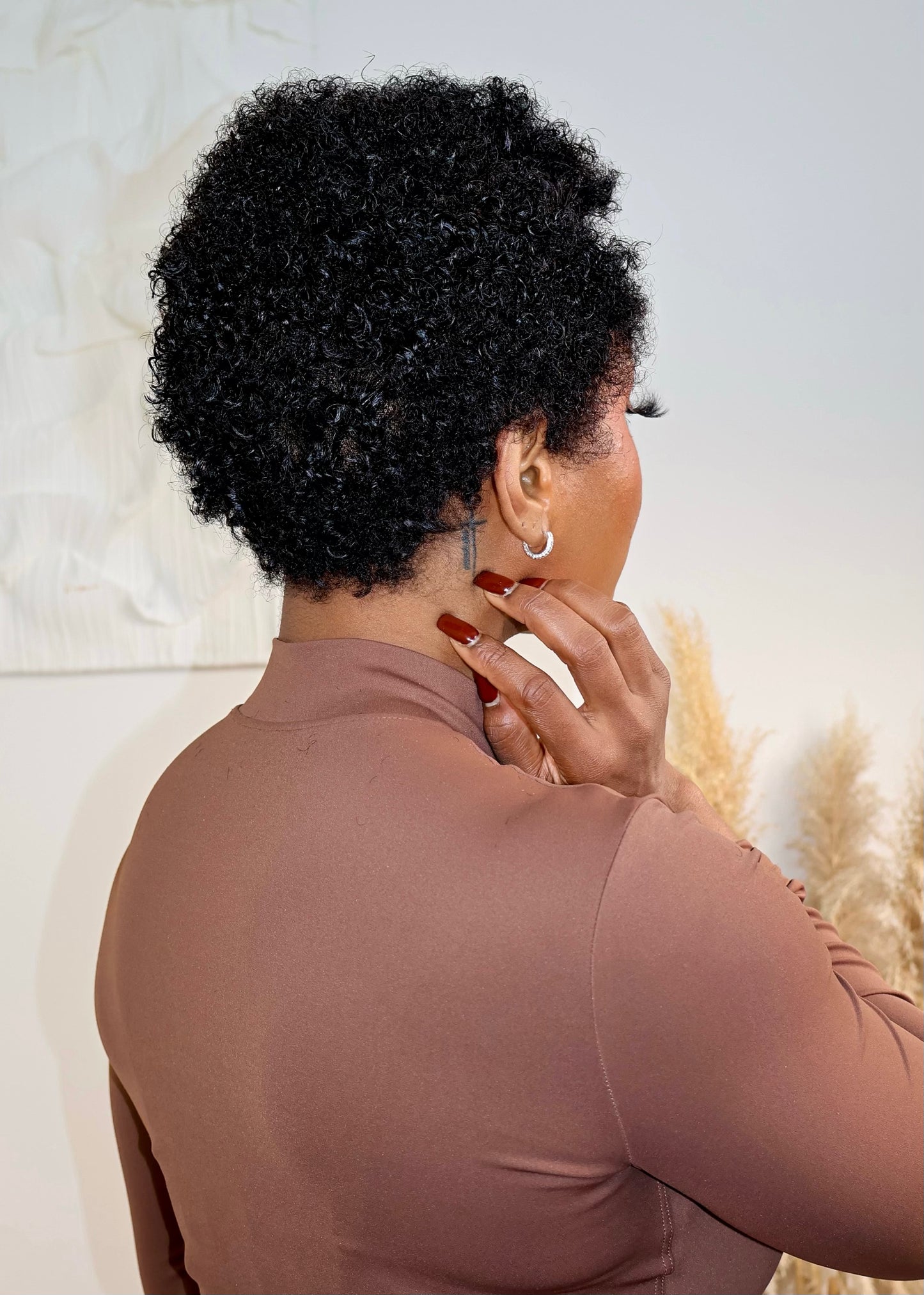 Uche Black Coco Curly Afro Pixie Wig