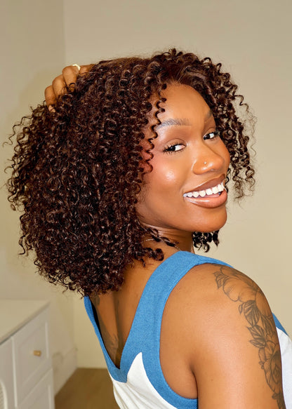 Sophie Brown Curly 7x5 Pre-cut HD Lace Glueless Wig