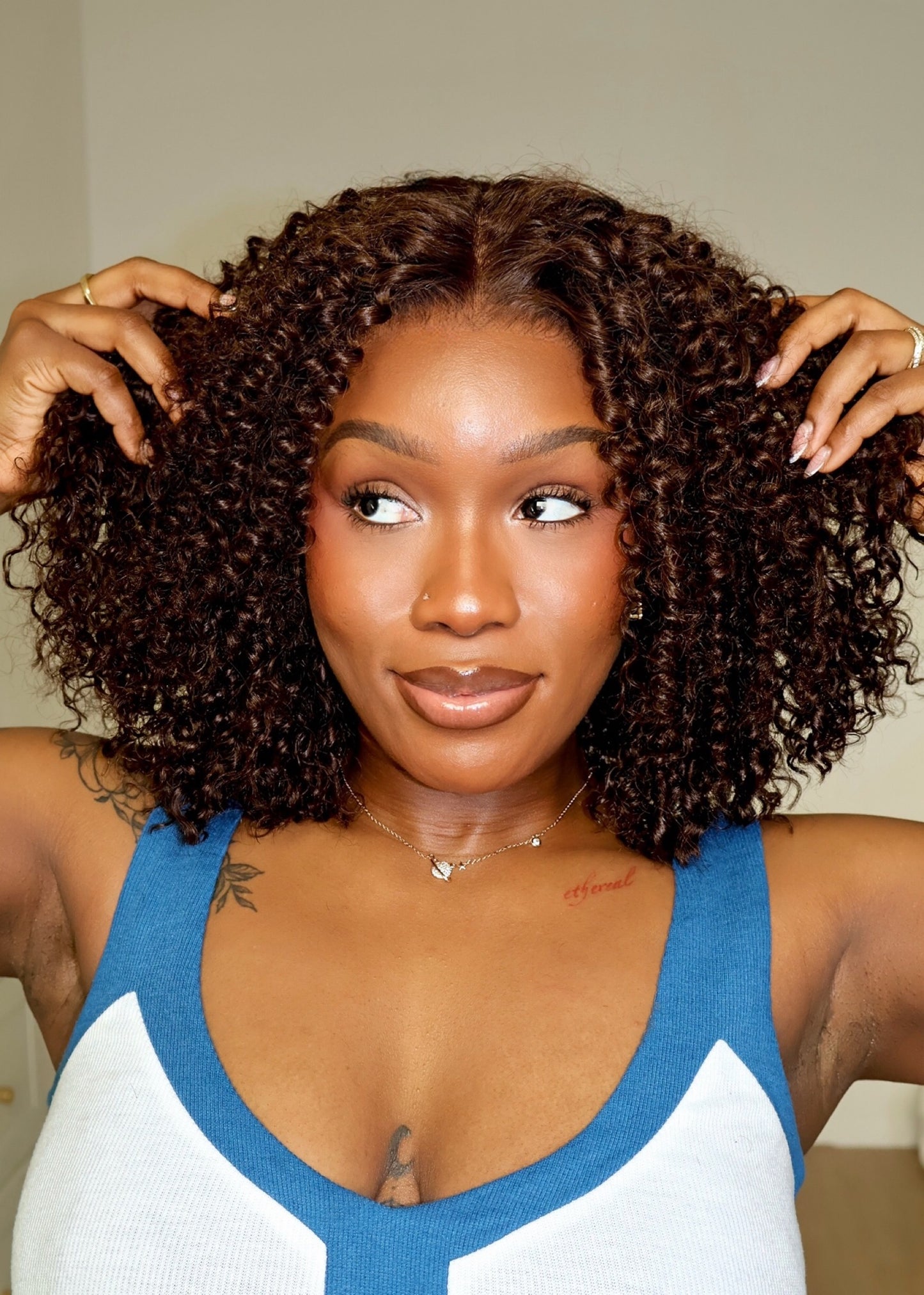 Sophie Brown Curly 7x5 Pre-cut HD Lace Glueless Wig