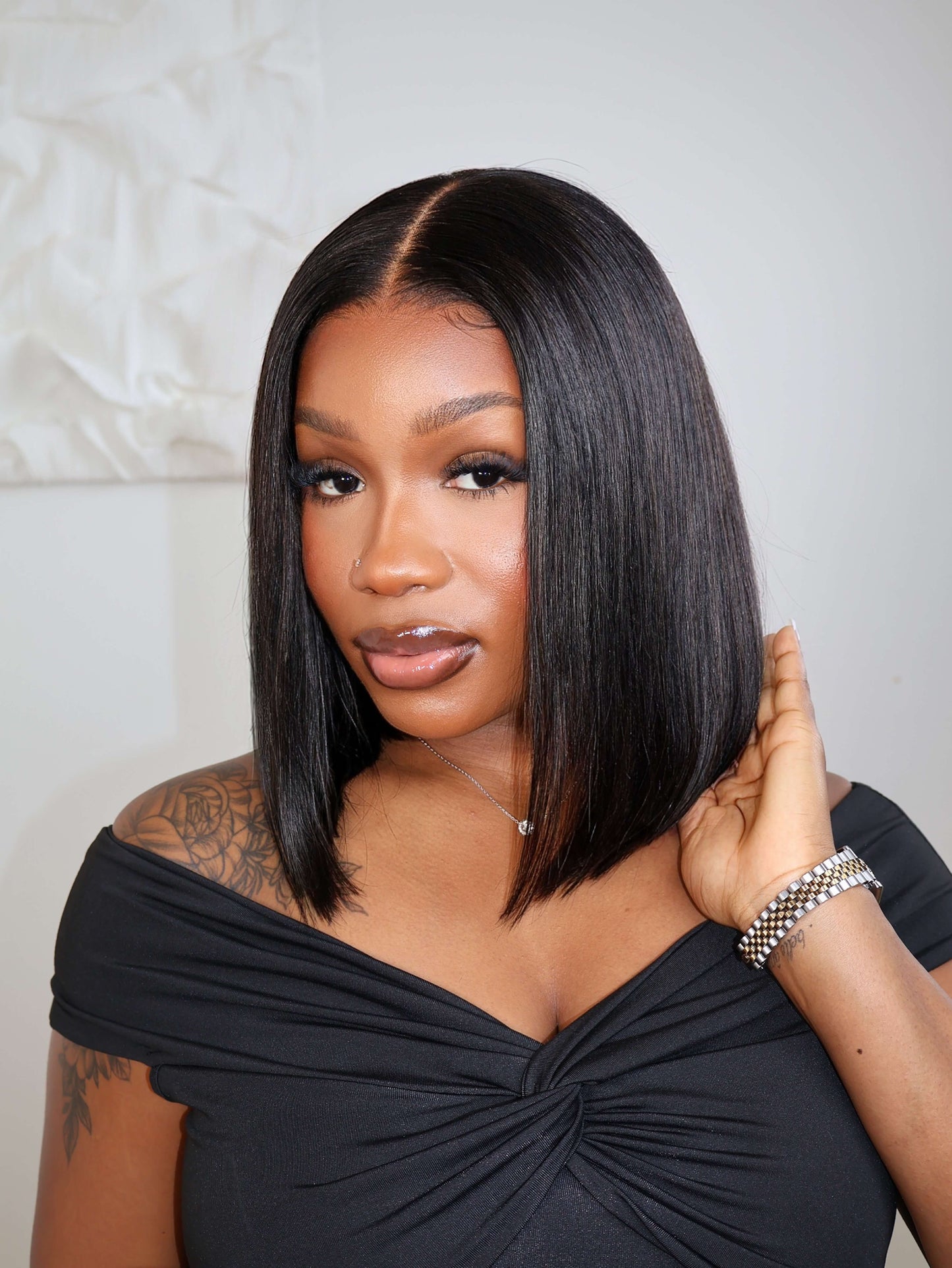 Coco Silky Straight Human Hair Bob 7x5 Pre-cut HD Lace Wig