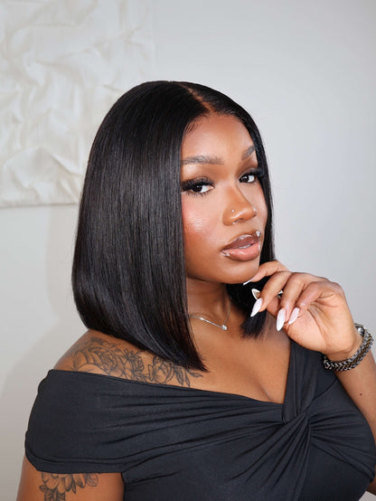 Coco Silky Straight Human Hair Bob 7x5 Pre-cut HD Lace Wig