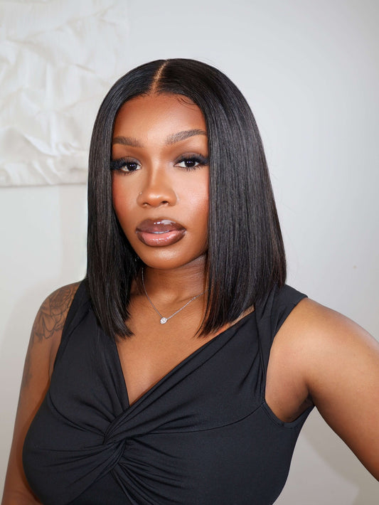 Coco Silky Straight Human Hair Bob 7x5 Pre-cut HD Lace Wig