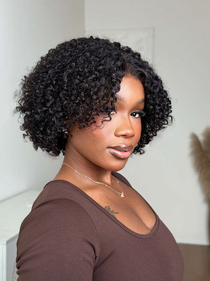 Iris Short Curly Bob 7x5 Pre-cut HD Lace Glueless Wig
