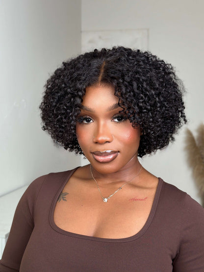 Iris Short Curly Bob 7x5 Pre-cut HD Lace Glueless Wig