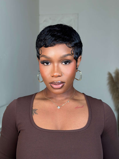Ava Full Lace Sleek Wave Pixie Cut Wig