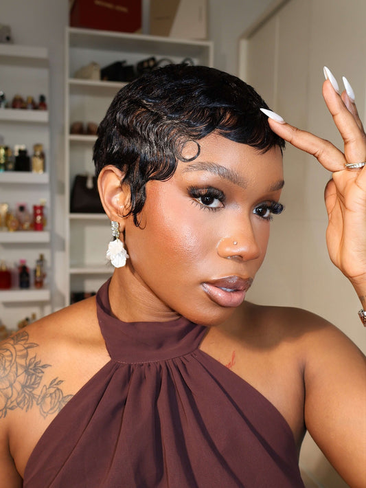 Ava Full Lace Sleek Wave Pixie Cut Wig