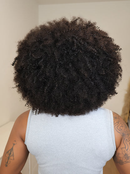 Kenya Clip-in Fluffy Afro Curly Half Wig 220% Density
