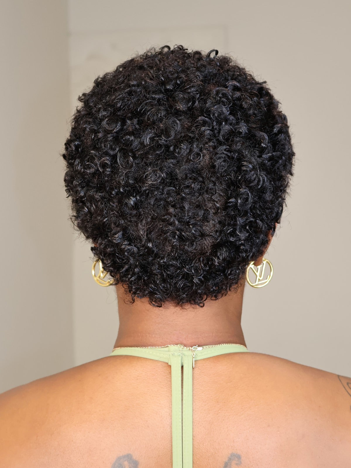 Amara Full Lace Curly Pixie Wig With M-Shaped 4C Hairline