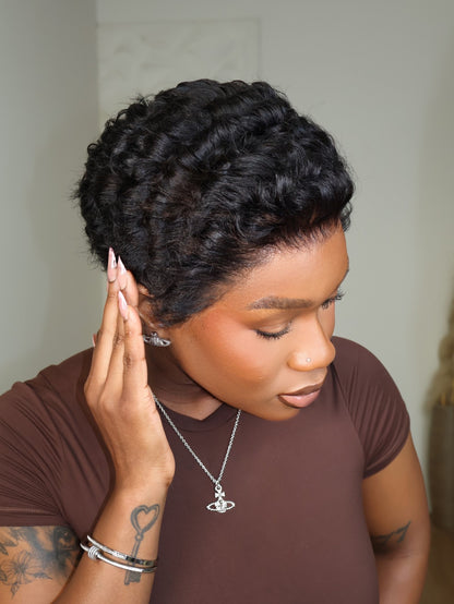 Toni Full Lace Sculpted Wave Pixie Cut Wig
