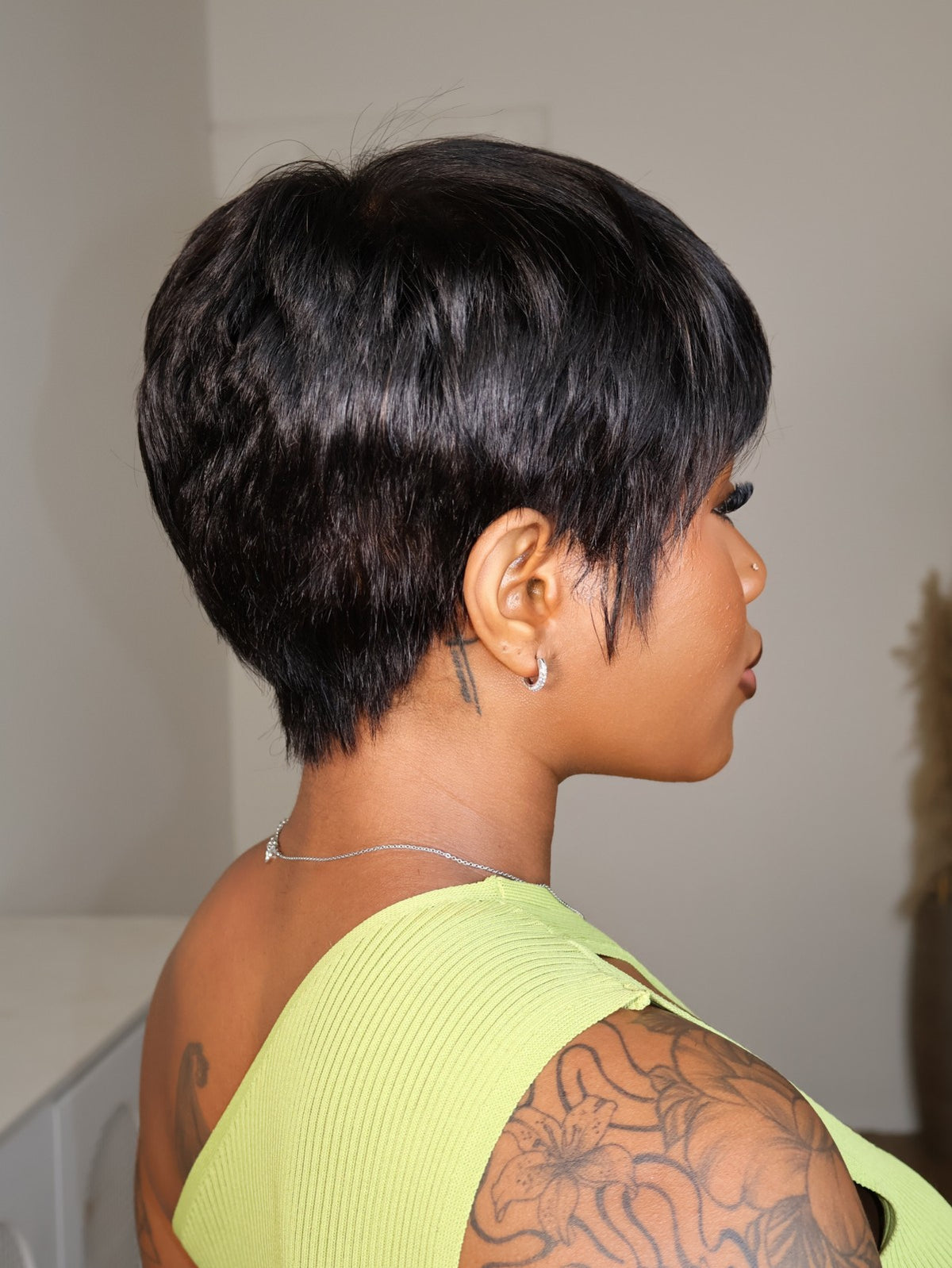 Sage Full Lace Layered Pixie Cut Wig with Bangs