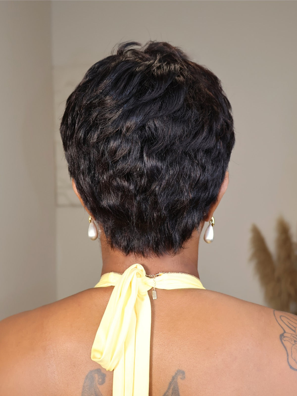 Kiana Full Lace Tousled Layered Wavy Pixie Cut Wig
