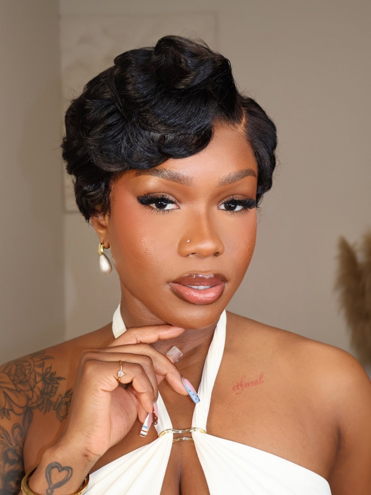 Remi 13x6 Lace Swoop Bang Layered Pixie Cut Wig