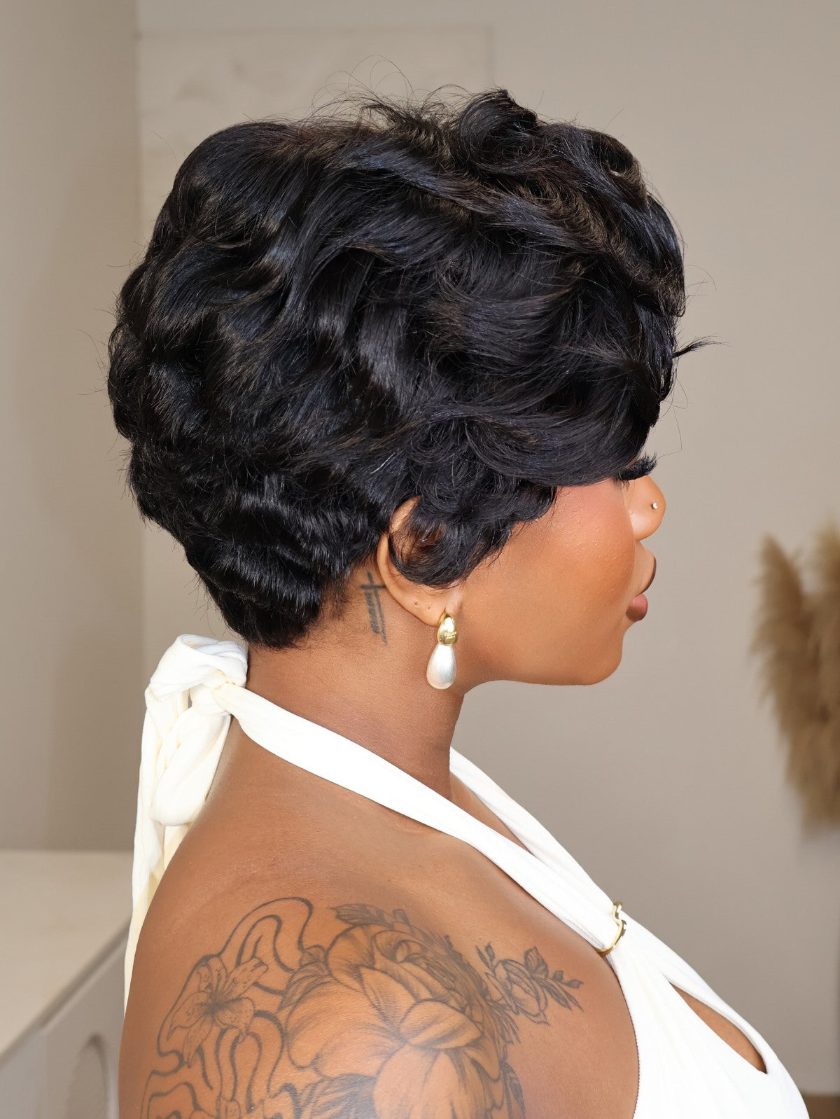 Remi 13x6 Lace Swoop Bang Layered Pixie Cut Wig