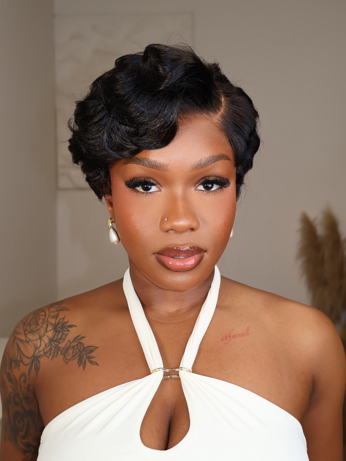 Remi 13x6 Lace Swoop Bang Layered Pixie Cut Wig