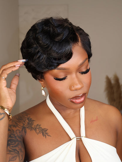 Remi 13x6 Lace Swoop Bang Layered Pixie Cut Wig