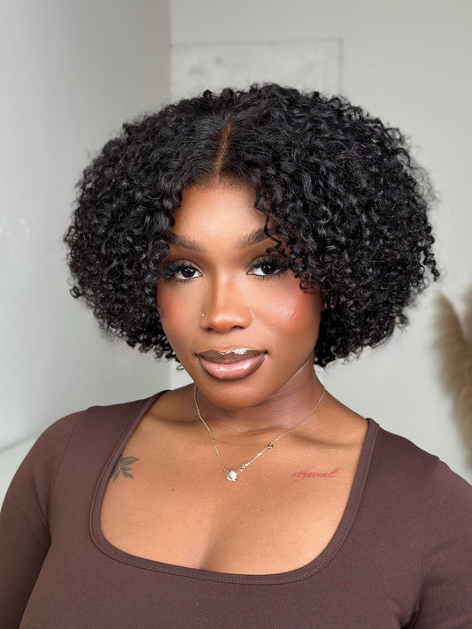 Iris Short Curly Bob 7x5 Pre-cut HD Lace Glueless Wig