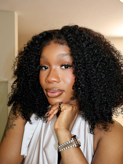 Don Glueless Luxurious Curls 7x5 HD Lace Closure With 4C Kinky Edges Pre-cut Wig