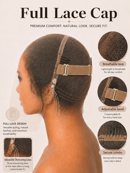 Brown Uche Full Lace Curly Pixie Cut Wig