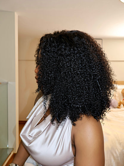 Don Glueless Luxurious Curls 7x5 HD Lace Closure With 4C Kinky Edges Pre-cut Wig