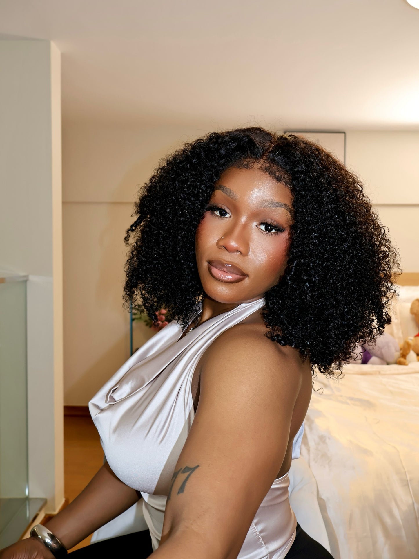 Don Glueless Luxurious Curls 7x5 HD Lace Closure With 4C Kinky Edges Pre-cut Wig