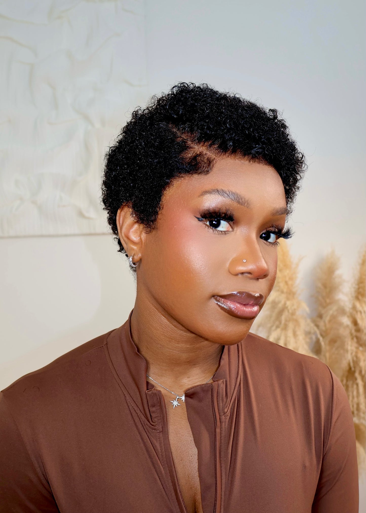 Uche Black Coco Curly Afro Pixie Wig