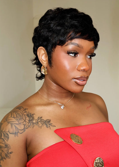Skye Full Lace Short Wolf Cut Wave Pixie Wig