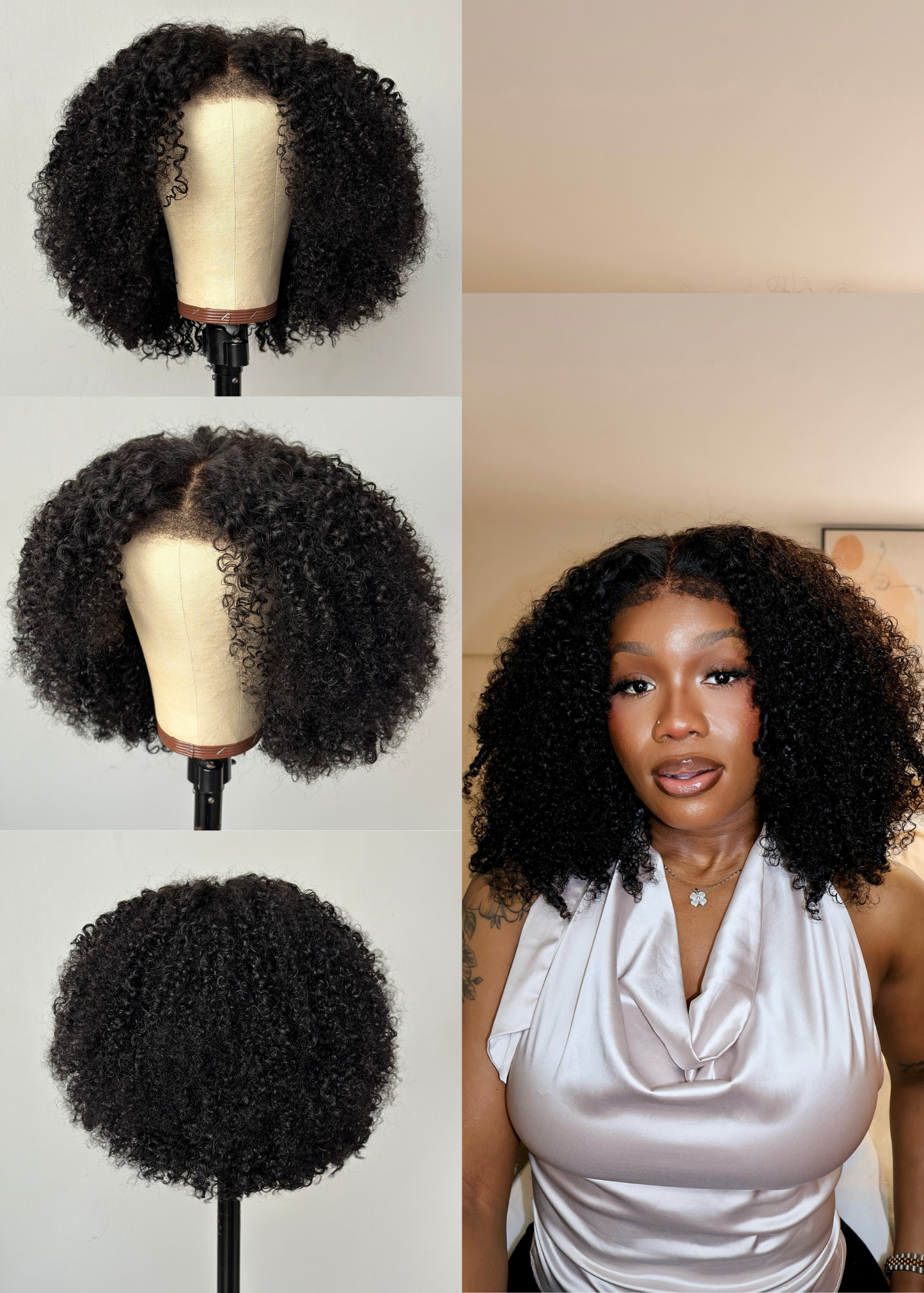 Don Glueless Luxurious Curls 7x5 HD Lace Closure With 4C Kinky Edges Pre-cut Wig
