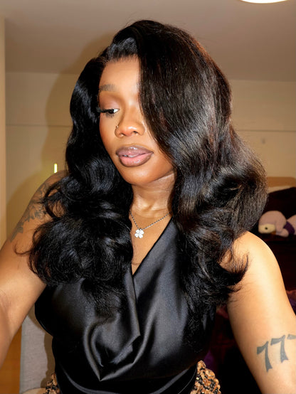 Lori 13x4 HD kinky straight body wave wig 250% Density
