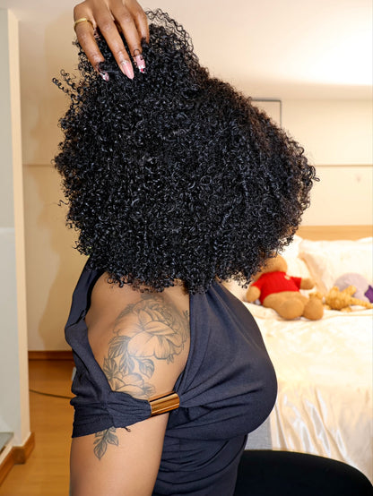 Aaliyah Afro Kinky Curly Glueless Wig With Bangs