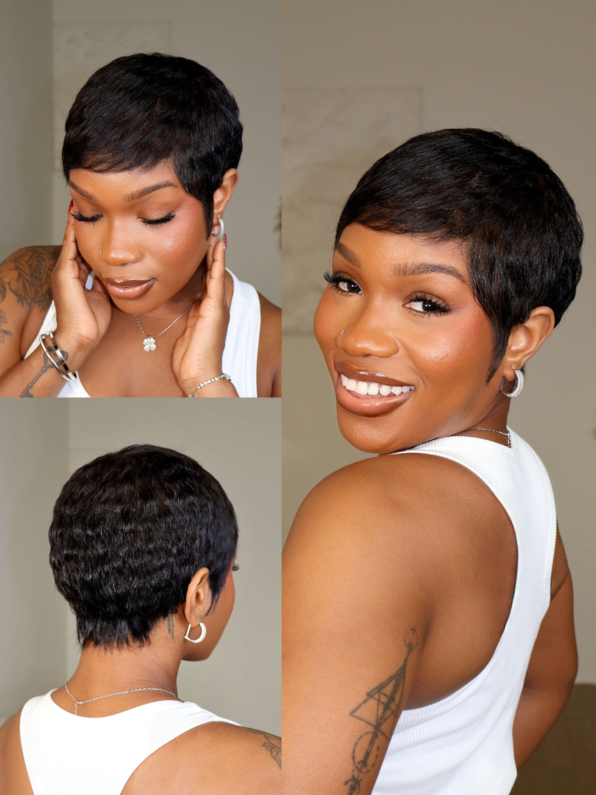 Eve Full Lace Pixie Cut Wig 100% Human Hair